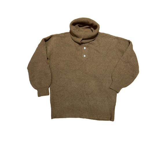 Nap Loungewear Sweater Medium Oversized Wool Raccoon Yarn Turtleneck Buttons NEW - Picture 5 of 12